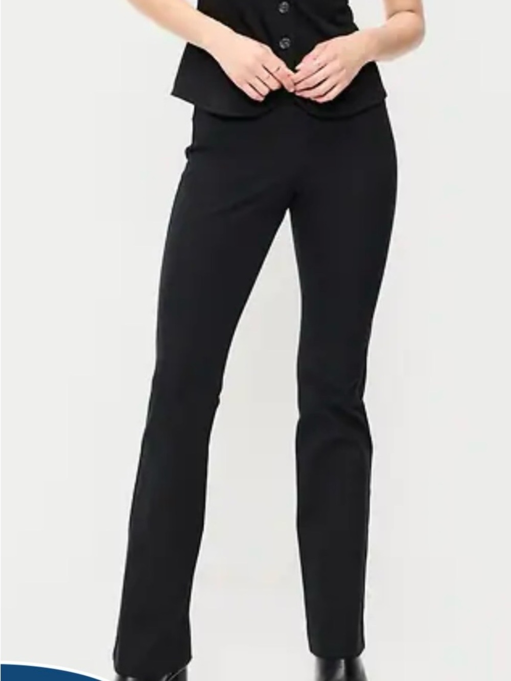 Old Navy High Waisted Pixie Flare Pants 14 Tall Black